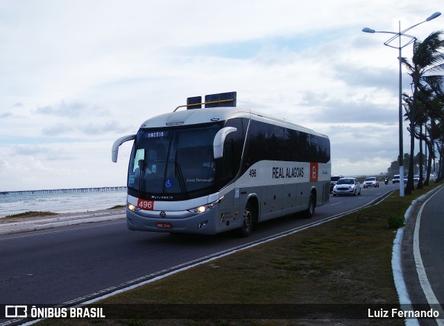 Real Alagoas de Viação 496 na cidade de Maceió, Alagoas, Brasil, por Luiz Fernando. ID da foto: 8589908.