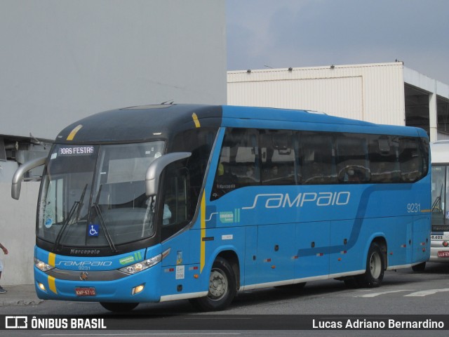 Viação Sampaio 9231 na cidade de Rio de Janeiro, Rio de Janeiro, Brasil, por Lucas Adriano Bernardino. Número da foto: #8587215.