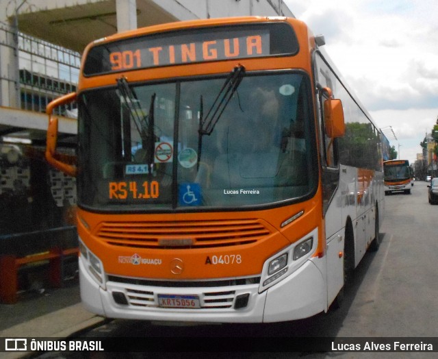 Auto Viação Vera Cruz - Belford Roxo A04078 na cidade de Nova Iguaçu, Rio de Janeiro, Brasil, por Lucas Alves Ferreira. ID da foto: 8588414.