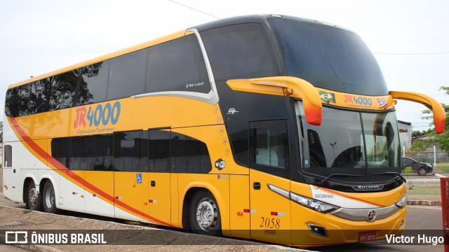 JR 4000 Transportes 2058 na cidade de Imperatriz, Maranhão, Brasil, por Victor Hugo. ID da foto: 8588752.