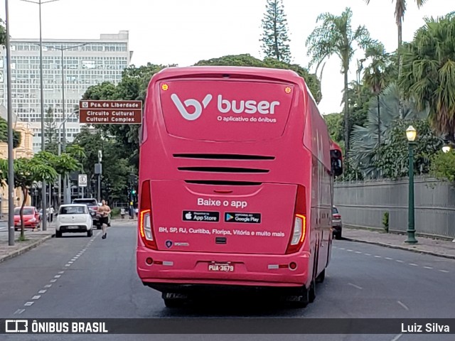 Buser Brasil Tecnologia 3679 na cidade de Belo Horizonte, Minas Gerais, Brasil, por Luiz Silva. ID da foto: 8592930.