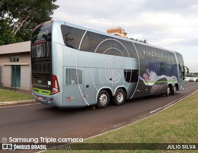 Viação Garcia 8624 na cidade de Foz do Iguaçu, Paraná, Brasil, por JULIO SILVA. Número da foto: #8592954.