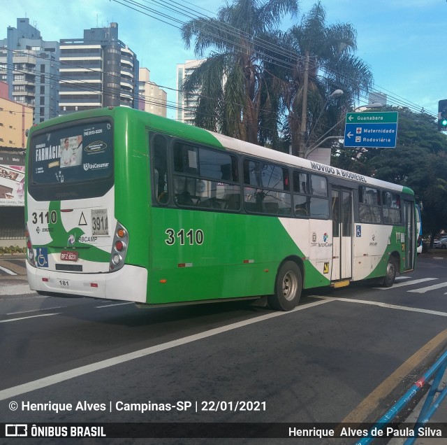 VB Transportes e Turismo 3110 na cidade de Campinas, São Paulo, Brasil, por Henrique Alves de Paula Silva. Número da foto: #8592061.