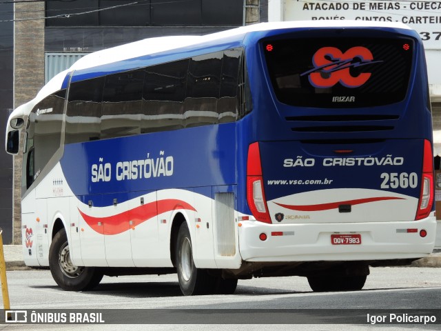 Viação São Cristóvão 2560 na cidade de Divinópolis, Minas Gerais, Brasil, por Igor Policarpo. ID da foto: 8592180.