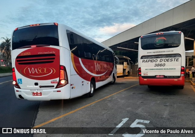 ViaSol Transportes Rodoviários 111051 na cidade de Ribeirão Preto, São Paulo, Brasil, por Vicente de Paulo Alves. ID da foto: 8591062.