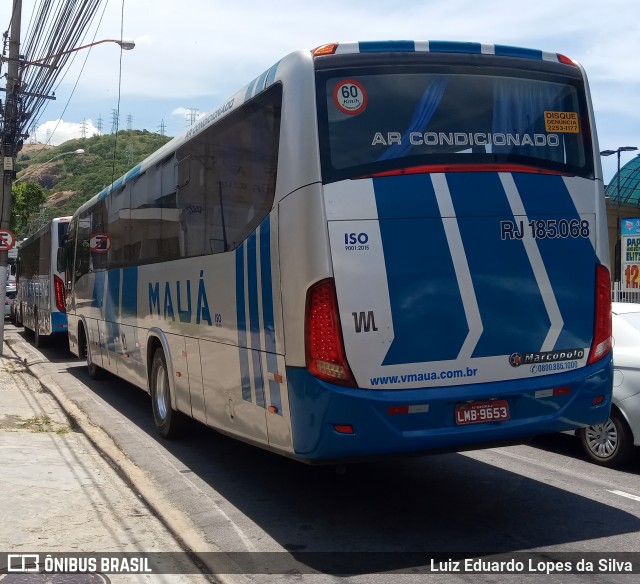 Viação Mauá RJ 185.068 na cidade de Niterói, Rio de Janeiro, Brasil, por Luiz Eduardo Lopes da Silva. Número da foto: #8594857.