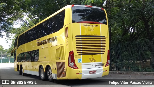 Viação Itapemirim 17029 na cidade de São Paulo, São Paulo, Brasil, por Felipe Vitor Paixão Vieira. ID da foto: 8594148.