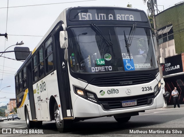 Viação Elite 2336 na cidade de Volta Redonda, Rio de Janeiro, Brasil, por Matheus Martins da Silva. ID da foto: 8595166.