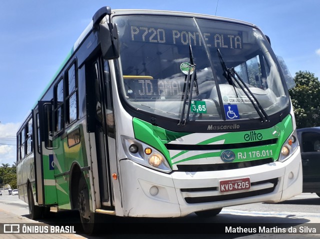 Viação Elite RJ 176.011 na cidade de Volta Redonda, Rio de Janeiro, Brasil, por Matheus Martins da Silva. ID da foto: 8595140.