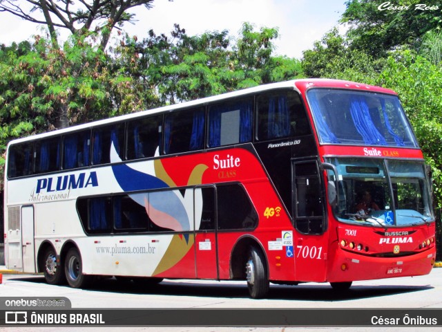 Pluma Conforto e Turismo 7001 na cidade de São Paulo, São Paulo, Brasil, por César Ônibus. Número da foto: #8595846.