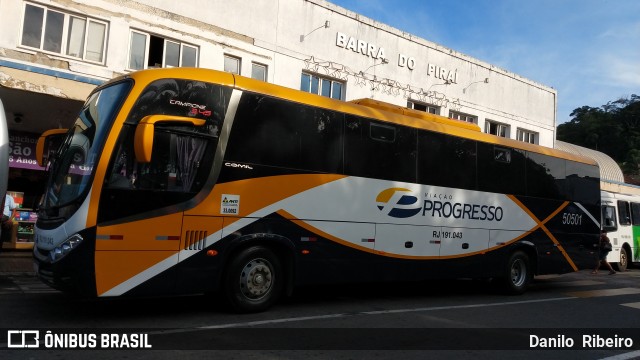 Viação Progresso 50501 (RJ 191.043) na cidade de Barra do Piraí, Rio de Janeiro, Brasil, por Danilo  Ribeiro. Número da foto: #8594490.