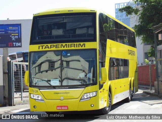 Viação Itapemirim 17609 na cidade de Rio de Janeiro, Rio de Janeiro, Brasil, por Luiz Otavio Matheus da Silva. ID da foto: 8595010.