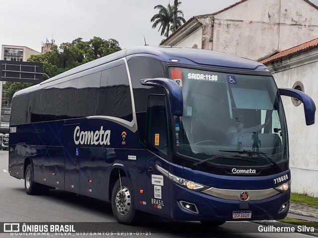 Viação Cometa 719608 na cidade de Santos, São Paulo, Brasil, por Guilherme Silva. ID da foto: 8595117.