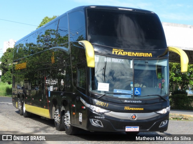 Viação Itapemirim 20011 na cidade de Campos dos Goytacazes, Rio de Janeiro, Brasil, por Matheus Martins da Silva. ID da foto: 8595247.