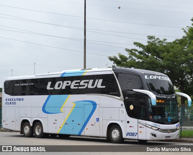 LopeSul Transportes - Lopes e Oliveira Transportes e Turismo - Lopes Sul 2087 na cidade de São Paulo, São Paulo, Brasil, por Danilo Marcelo Silva. ID da foto: 8595212.