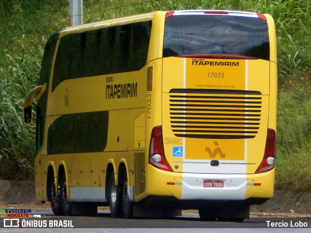 Viação Itapemirim 17033 na cidade de Salvador, Bahia, Brasil, por Tercio Lobo. ID da foto: 8596404.