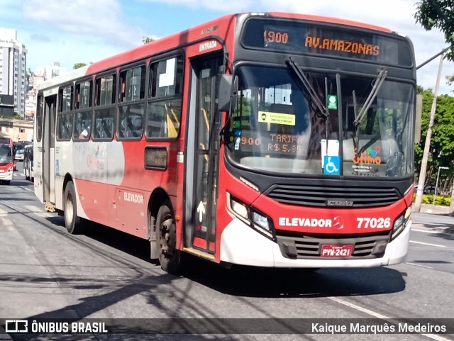 Eldorado Transportes 77026 na cidade de Belo Horizonte, Minas Gerais, Brasil, por Kaique Marquês Medeiros . Número da foto: #8597355.