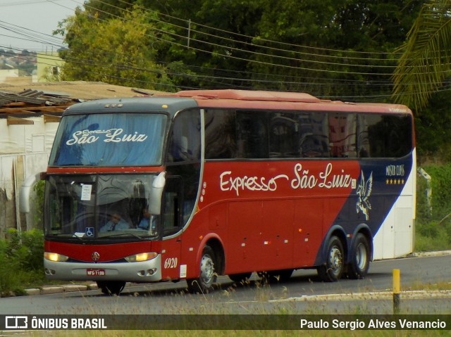 Expresso São Luiz 6920 na cidade de Cuiabá, Mato Grosso, Brasil, por Paulo Sergio Alves Venancio. Número da foto: #8597460.