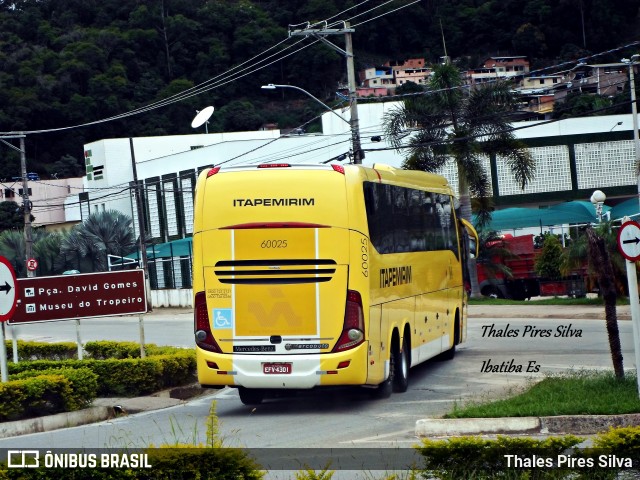 Viação Itapemirim 60025 na cidade de Ibatiba, Espírito Santo, Brasil, por Thales Pires Silva. Número da foto: #8597175.