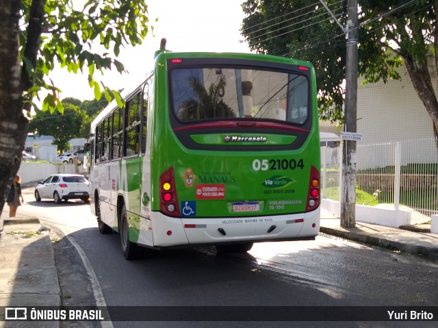 Via Verde Transportes Coletivos 0521004 na cidade de Manaus, Amazonas, Brasil, por Yuri Brito. Número da foto: #8600659.