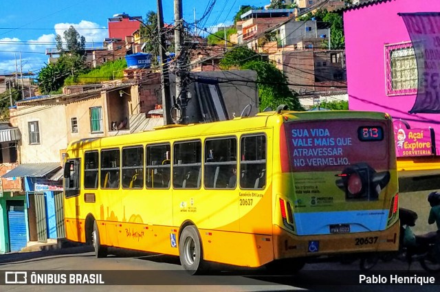 Viação Globo 20637 na cidade de Belo Horizonte, Minas Gerais, Brasil, por Pablo Henrique. ID da foto: 8600800.