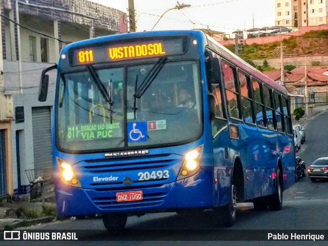 SM Transportes 20493 na cidade de Belo Horizonte, Minas Gerais, Brasil, por Pablo Henrique. ID da foto: 8600972.