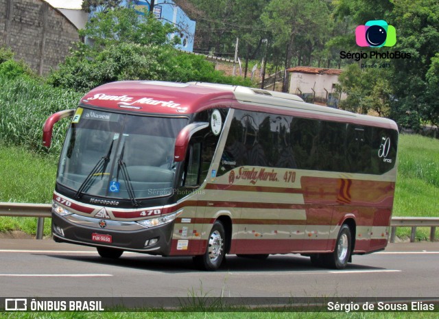 Santa Maria Fretamento e Turismo 470 na cidade de Brotas, São Paulo, Brasil, por Sérgio de Sousa Elias. ID da foto: 8601913.