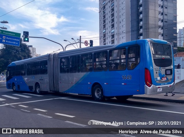 VB Transportes e Turismo 1449 na cidade de Campinas, São Paulo, Brasil, por Henrique Alves de Paula Silva. ID da foto: 8604591.