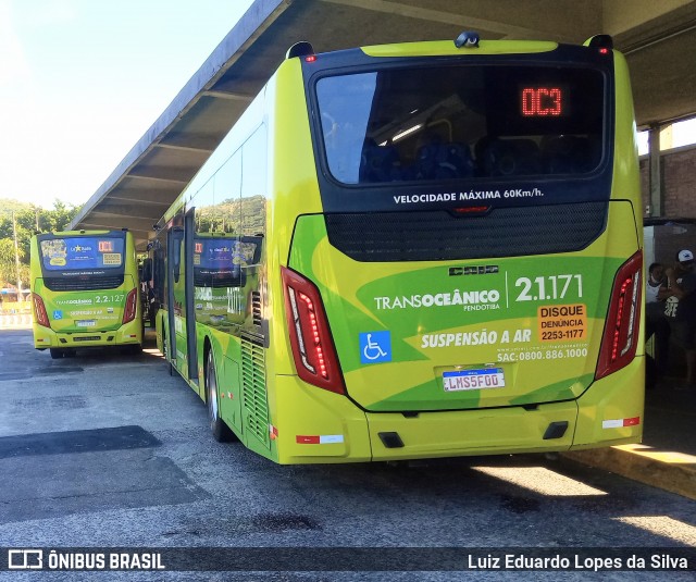 Viação Pendotiba 2.1.171 na cidade de Niterói, Rio de Janeiro, Brasil, por Luiz Eduardo Lopes da Silva. ID da foto: 8602779.