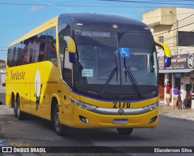 Viação Nordeste 2170 na cidade de Natal, Rio Grande do Norte, Brasil, por Elianderson Silva. Número da foto: #8604464.
