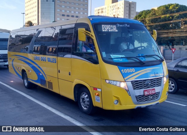 Viação Lírio dos Vales 10500 na cidade de Cariacica, Espírito Santo, Brasil, por Everton Costa Goltara. ID da foto: 8603471.