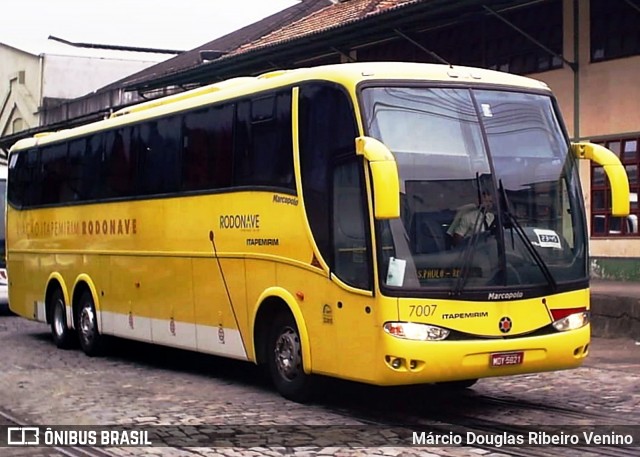 Viação Itapemirim 7007 na cidade de Rio de Janeiro, Rio de Janeiro, Brasil, por Márcio Douglas Ribeiro Venino. ID da foto: 8605259.