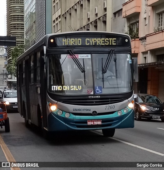 Viação Grande Vitória 7260 na cidade de Vitória, Espírito Santo, Brasil, por Sergio Corrêa. ID da foto: 8602877.