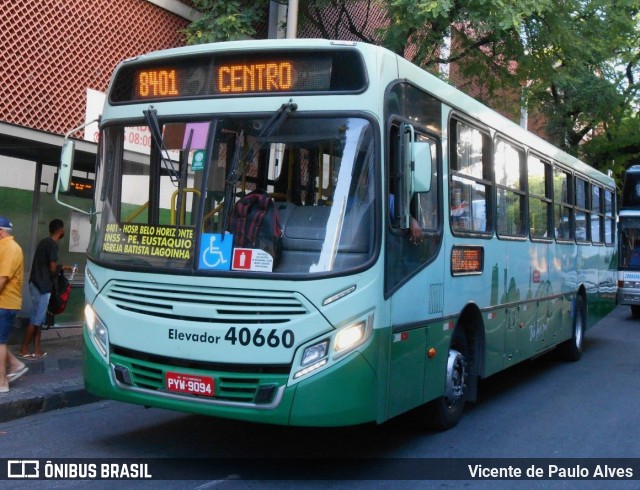 Urca Auto Ônibus 40660 na cidade de Belo Horizonte, Minas Gerais, Brasil, por Vicente de Paulo Alves. ID da foto: 8602914.