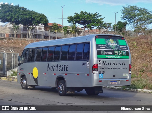 Viação Nordeste 2809 na cidade de Natal, Rio Grande do Norte, Brasil, por Elianderson Silva. ID da foto: 8517872.