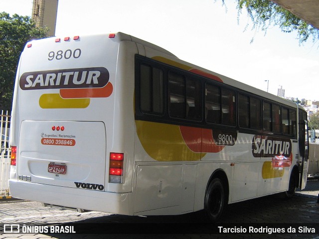 Saritur - Santa Rita Transporte Urbano e Rodoviário 9800 na cidade de Belo Horizonte, Minas Gerais, Brasil, por Tarcisio Rodrigues da Silva. ID da foto: 8517533.