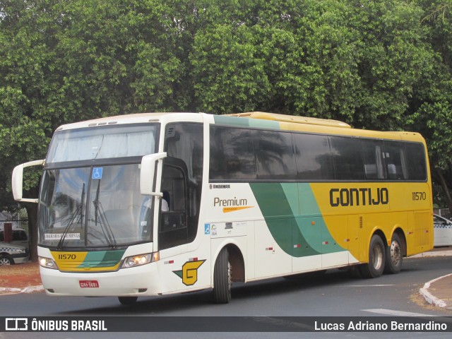 Empresa Gontijo de Transportes 11570 na cidade de Uberaba, Minas Gerais, Brasil, por Lucas Adriano Bernardino. ID da foto: 8609346.