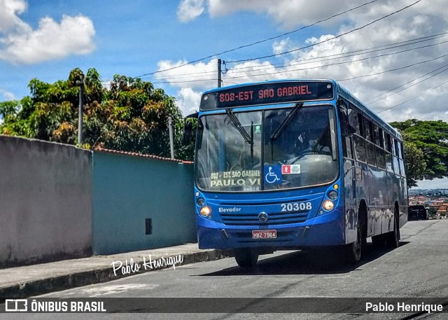 SM Transportes 20308 na cidade de Belo Horizonte, Minas Gerais, Brasil, por Pablo Henrique. ID da foto: 8606168.