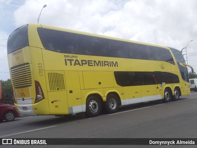 Viação Itapemirim 17033 na cidade de Bayeux, Paraíba, Brasil, por Domynnyck Almeida. Número da foto: #8606061.
