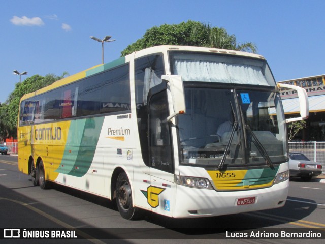 Empresa Gontijo de Transportes 11655 na cidade de Uberaba, Minas Gerais, Brasil, por Lucas Adriano Bernardino. ID da foto: 8609385.