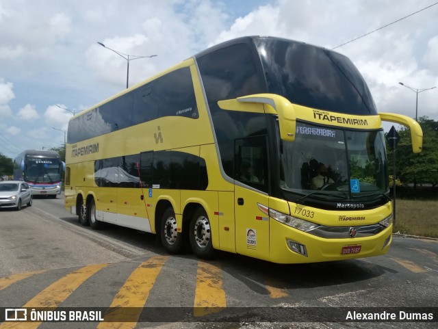 Viação Itapemirim 17033 na cidade de João Pessoa, Paraíba, Brasil, por Alexandre Dumas. Número da foto: #8606150.