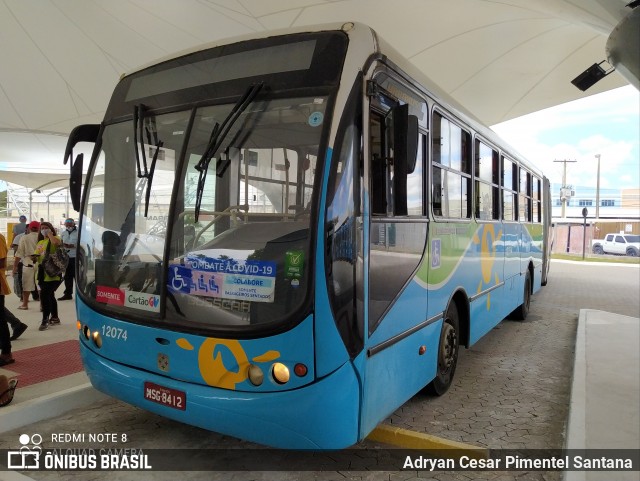 Viação Praia Sol 12074 na cidade de Vila Velha, Espírito Santo, Brasil, por Adryan Cesar Pimentel Santana. Número da foto: #8608837.