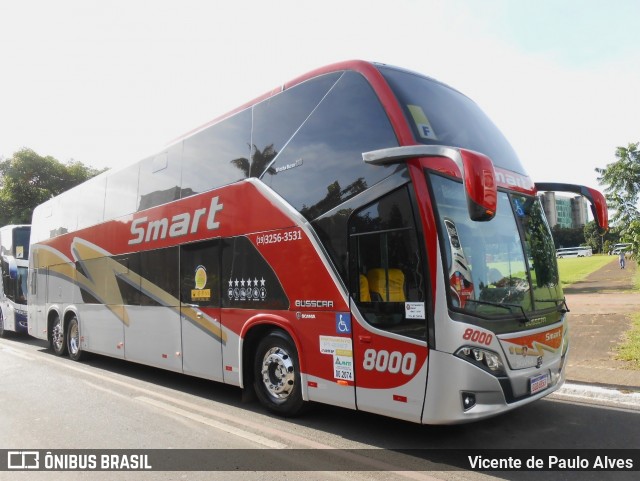 Viação Smart Transporte e Turismo 8000 na cidade de Brasília, Distrito Federal, Brasil, por Vicente de Paulo Alves. ID da foto: 8609352.