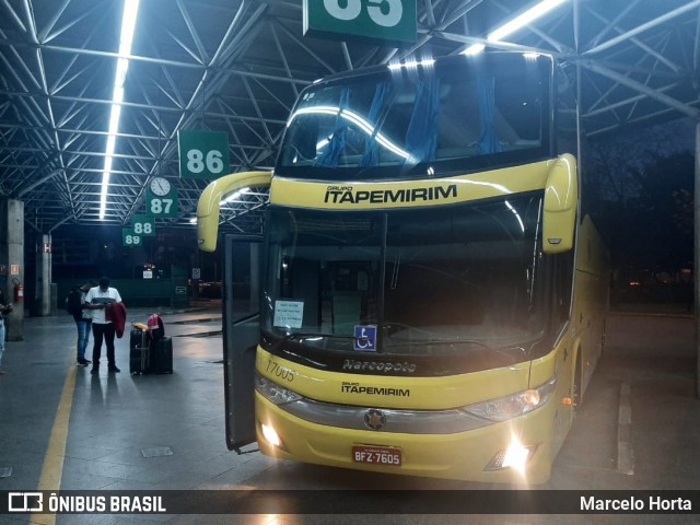Viação Itapemirim 17005 na cidade de São Paulo, São Paulo, Brasil, por Marcelo Horta. Número da foto: #8607901.