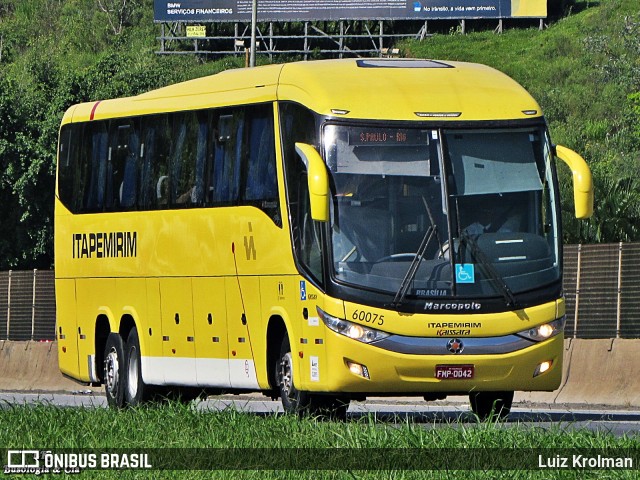 Viação Itapemirim 60075 na cidade de Aparecida, São Paulo, Brasil, por Luiz Krolman. ID da foto: 8611396.