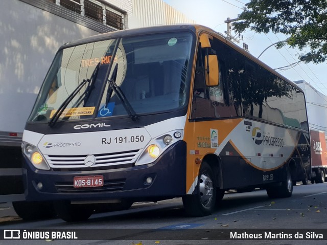 Viação Progresso RJ 191.050 na cidade de Volta Redonda, Rio de Janeiro, Brasil, por Matheus Martins da Silva. ID da foto: 8609776.