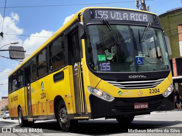 Viação Elite 2304 na cidade de Volta Redonda, Rio de Janeiro, Brasil, por Matheus Martins da Silva. ID da foto: 8609864.