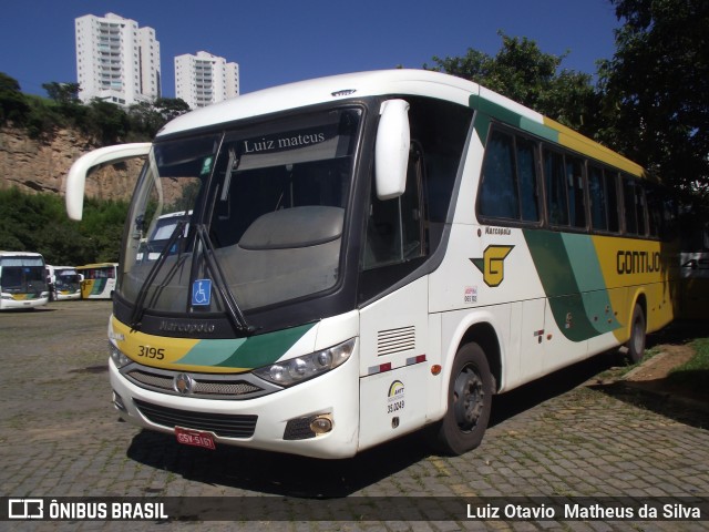 Empresa Gontijo de Transportes 3195 na cidade de Belo Horizonte, Minas Gerais, Brasil, por Luiz Otavio Matheus da Silva. ID da foto: 8610757.