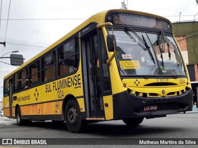 Viação Sul Fluminense 1204 na cidade de Volta Redonda, Rio de Janeiro, Brasil, por Matheus Martins da Silva. ID da foto: 8609915.