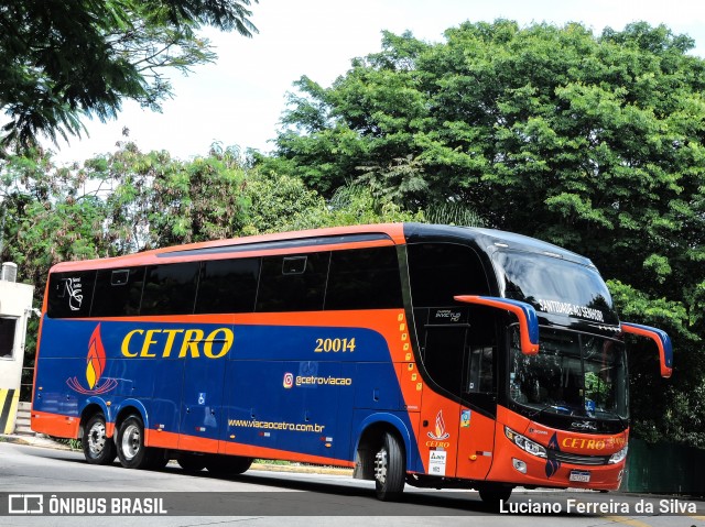 Viação Cetro 20014 na cidade de São Paulo, São Paulo, Brasil, por Luciano Ferreira da Silva. Número da foto: #8610886.